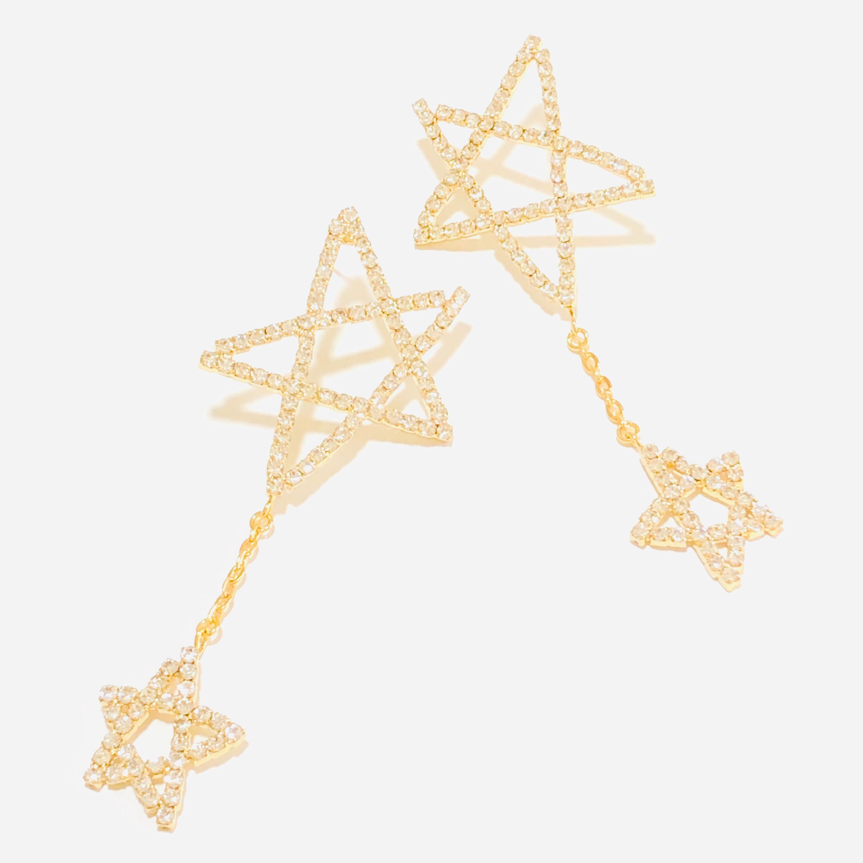 200111】ピアス スタッドピアス ゴールド スターモチーフ ライン