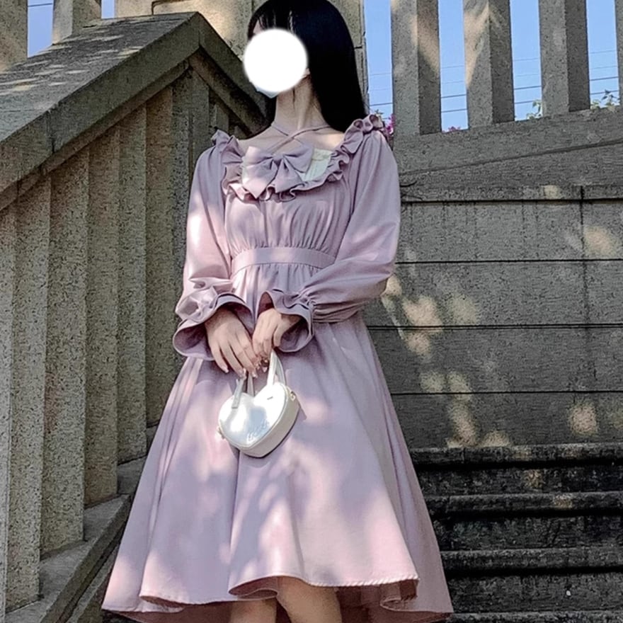 SEASONZ クラロリ ワンピース パープル 控えめ 普段着