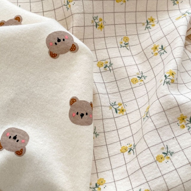 【BABY】くまフラワー柄キャミソールロンパース - 11
