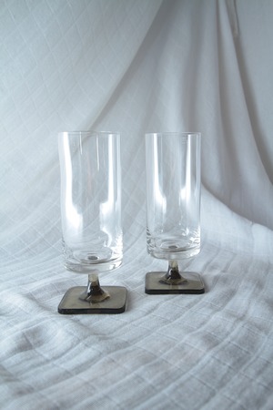 Rosenthal “Studio-Line” Square Base Glass (Germany, c.1970s) Set(2pairs)