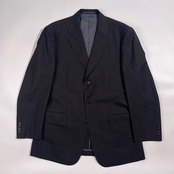 上下 J.PRESS ジェイプレス AMERICAN CLASSIC MODEL ストライプ テーラードジャケット スラックス セットアップ スーツ 96-78-180/ダークグレー ブラック系 メンズ