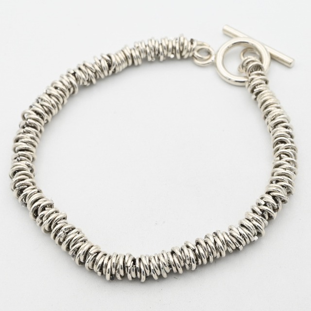 Sophisticated Stacking Hoop Accent Design Link Bracelet / Denmark