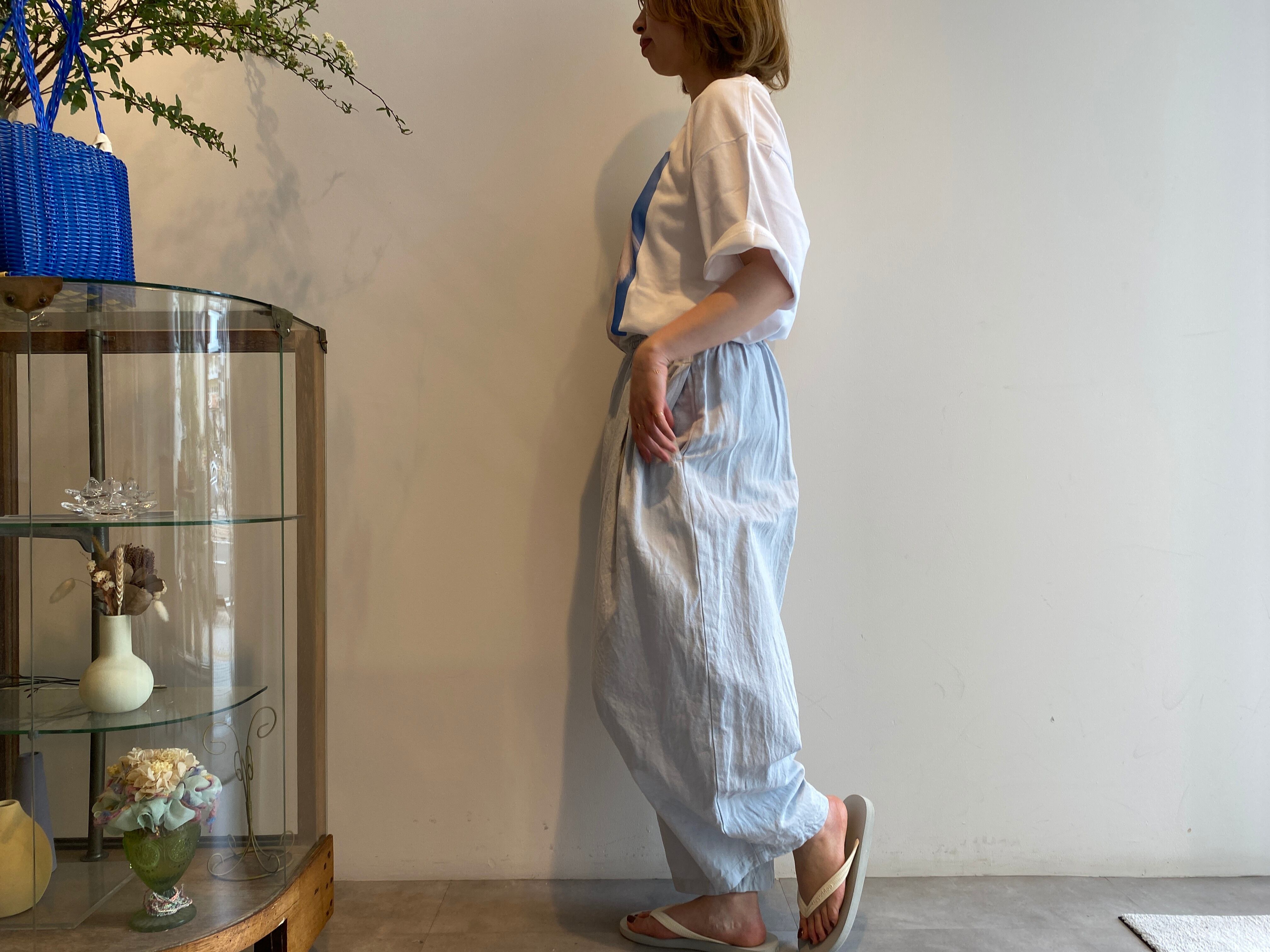 yuni/ cotton linen denim wide cocoonパンツ | torico.
