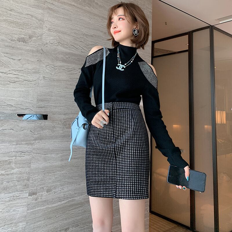 ハイウェストスカート オータムウィンター 秋物 冬物 MIUCO25373551912