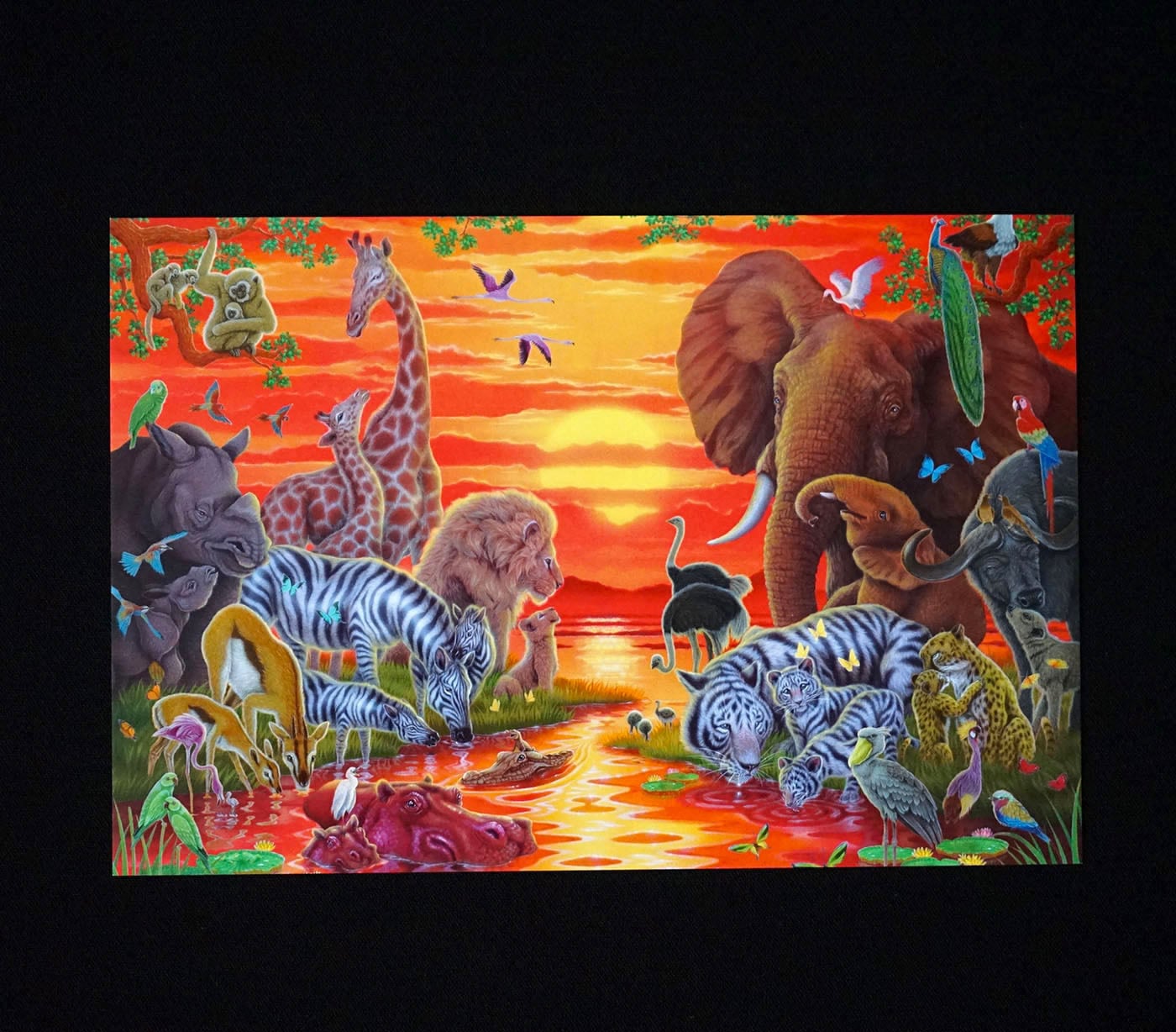 ポストカード「動物集合」 | 西野健太郎アートショップ