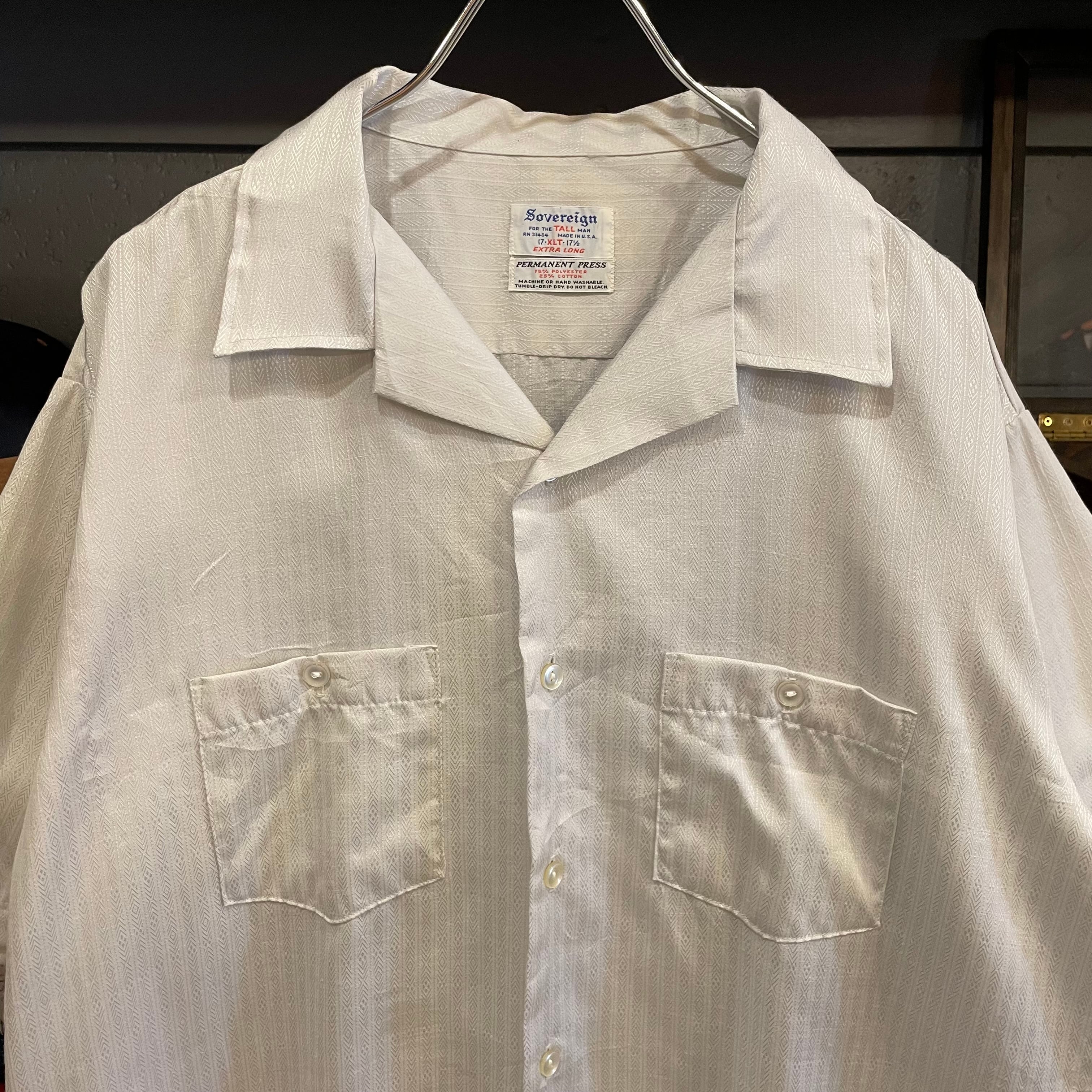【vintage】1960's silk open-collar shirt
