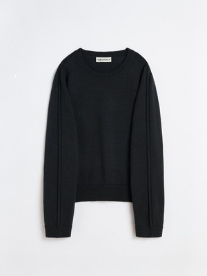 OUR LEGACY TRUE ROUNDNECK Off Black Rustic Merino M4253TO