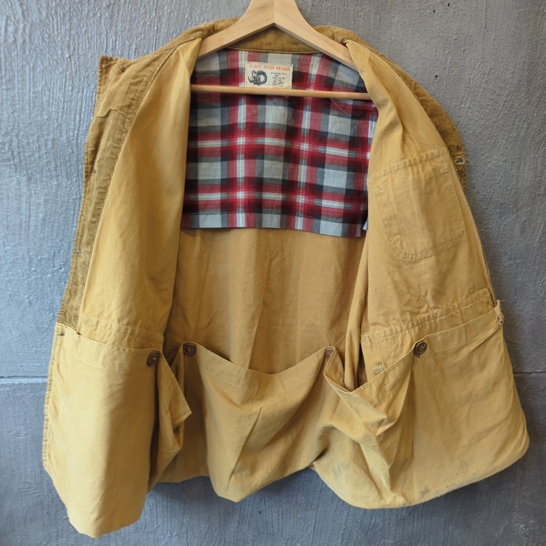 50S ヴィンテージ BLACK SHEEP 単丈 ダックハンティングジャケット USED］60s Vintage Black Sheep Brand Duck Hunting Jacket | ARCANA