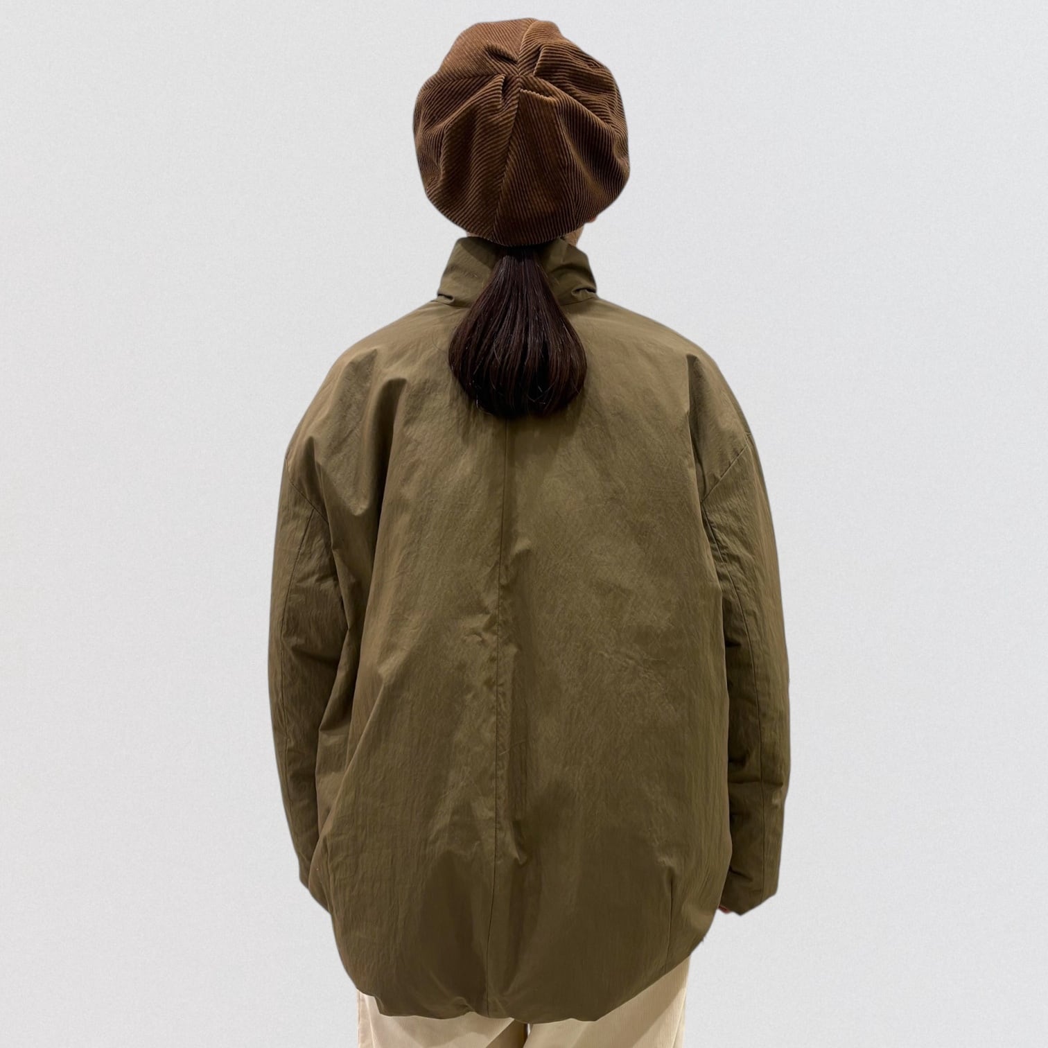 pas de calais cotton nylon cloth reversible down jacket | CoCo Cuore