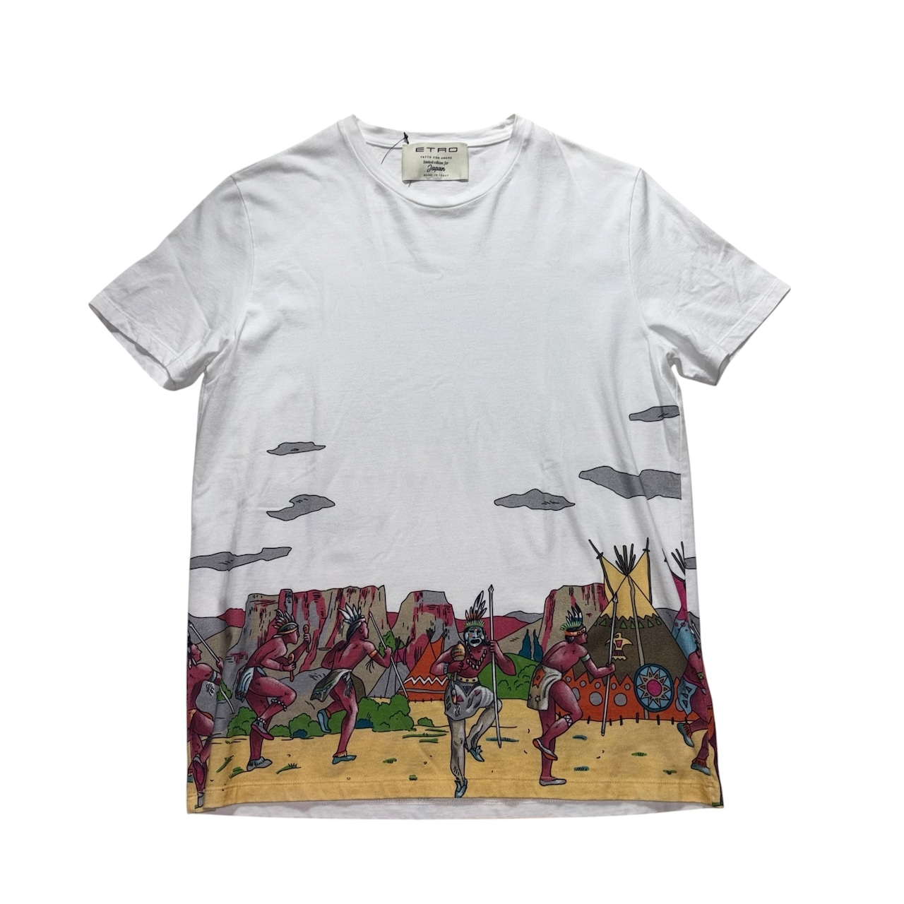 ETRO horizontal indian print tee