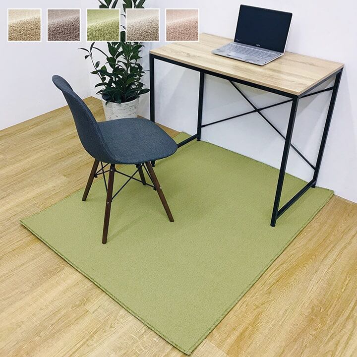 デスクカーペット 日本製 抗菌 消臭 清潔 撥水 抗アレル物質 ダニ対策 ピンク 約117×140cm