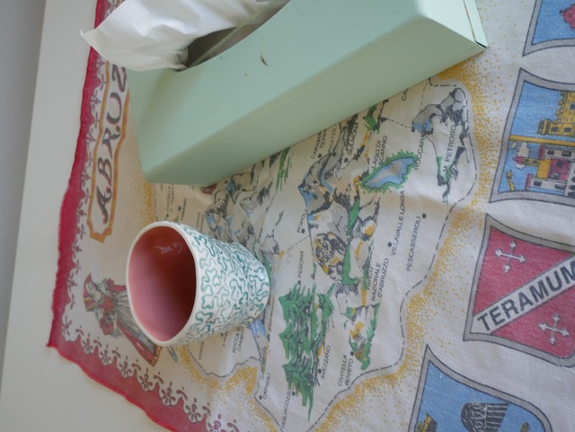 70s-80s Italian Souvenir "ABRUZZO" Map Cloth