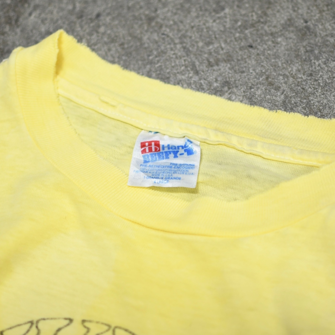 90's KKUP fm Einstein print tee over dye