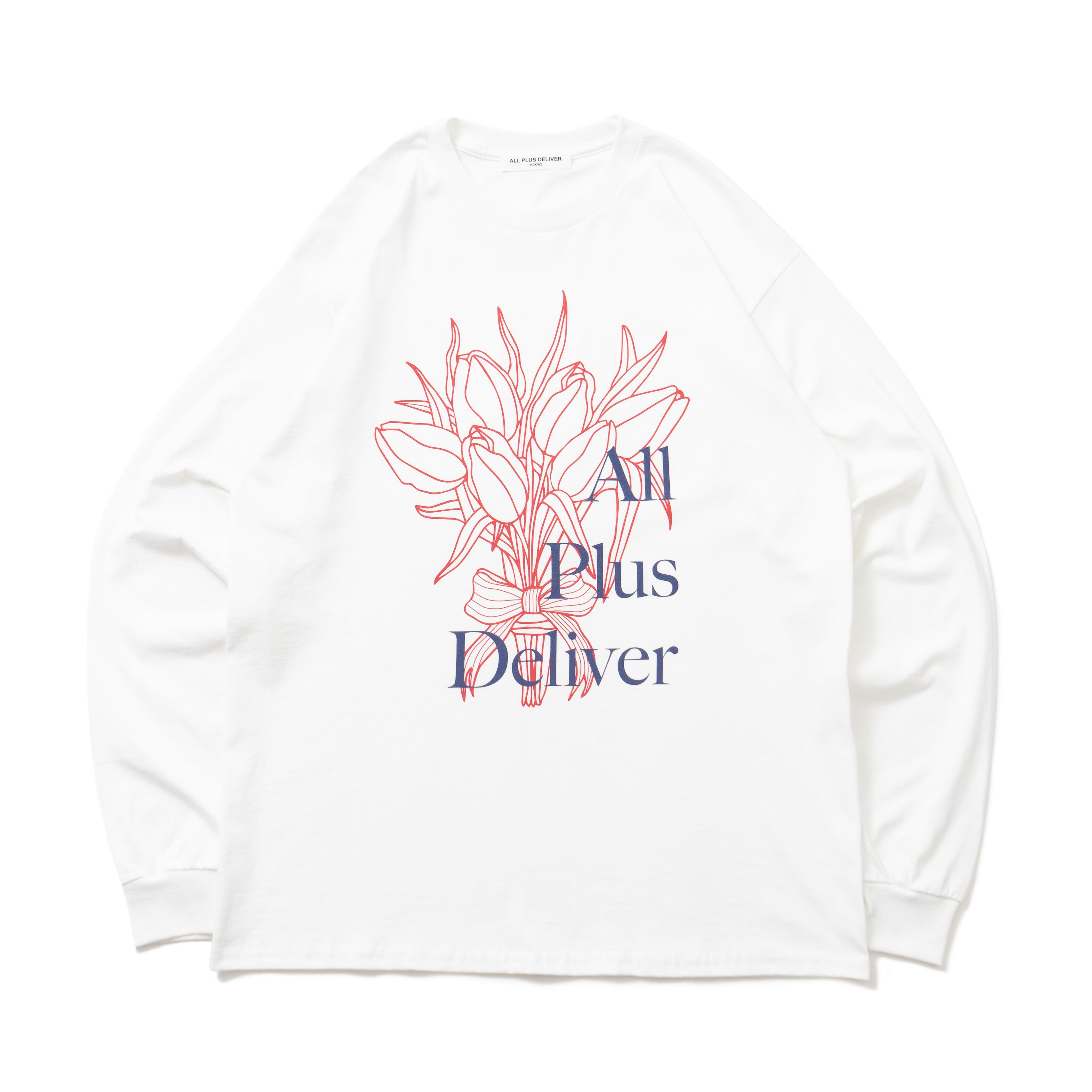 ALPSDR PRINT TULIP LS TEE / WHITE