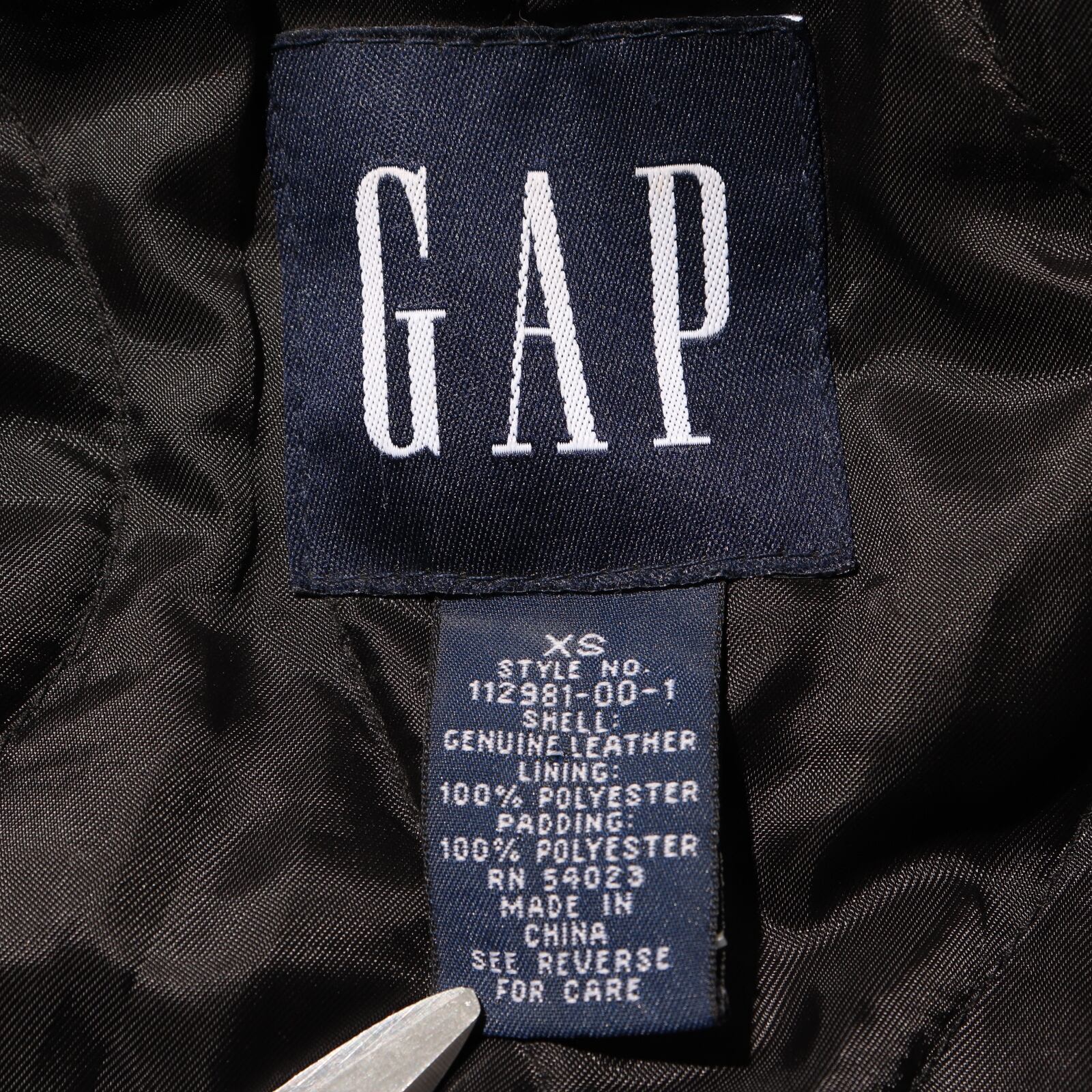 極美品 XS OLD GAP 90s レザーカーコート オールドギャップ 黒 