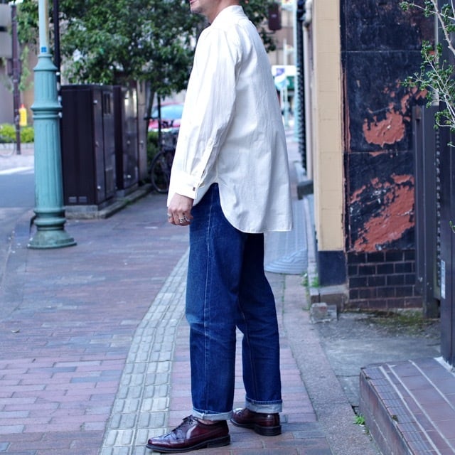 1960s Euro Cotton Shirt 60年代 マチ付き コットンシャツ ナチュラルカラー 古着屋 仙台 Biscco 古着 Vintage 通販