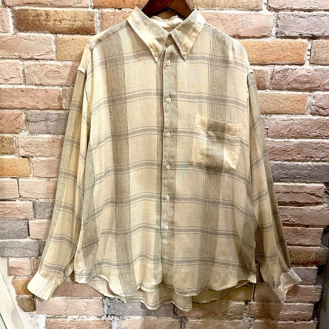 CERRUTI 1881 チェック サイズL イタリア製 コットンシャツ セルッティ 