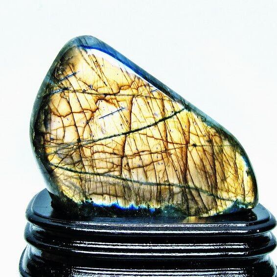 ラブラドライト 原石 台座付属 一点物 181-4267