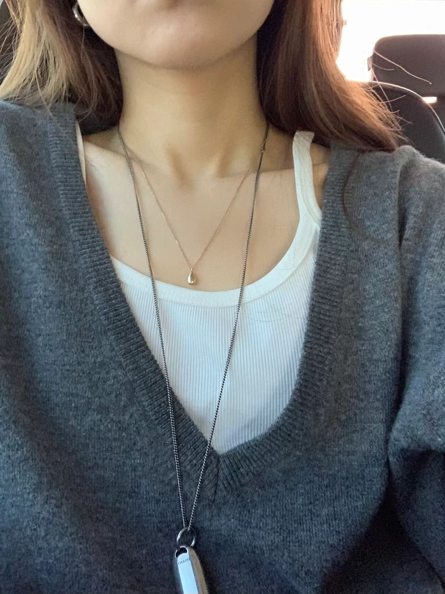 (OUNCE) laze deep v  neck  knit / 3color