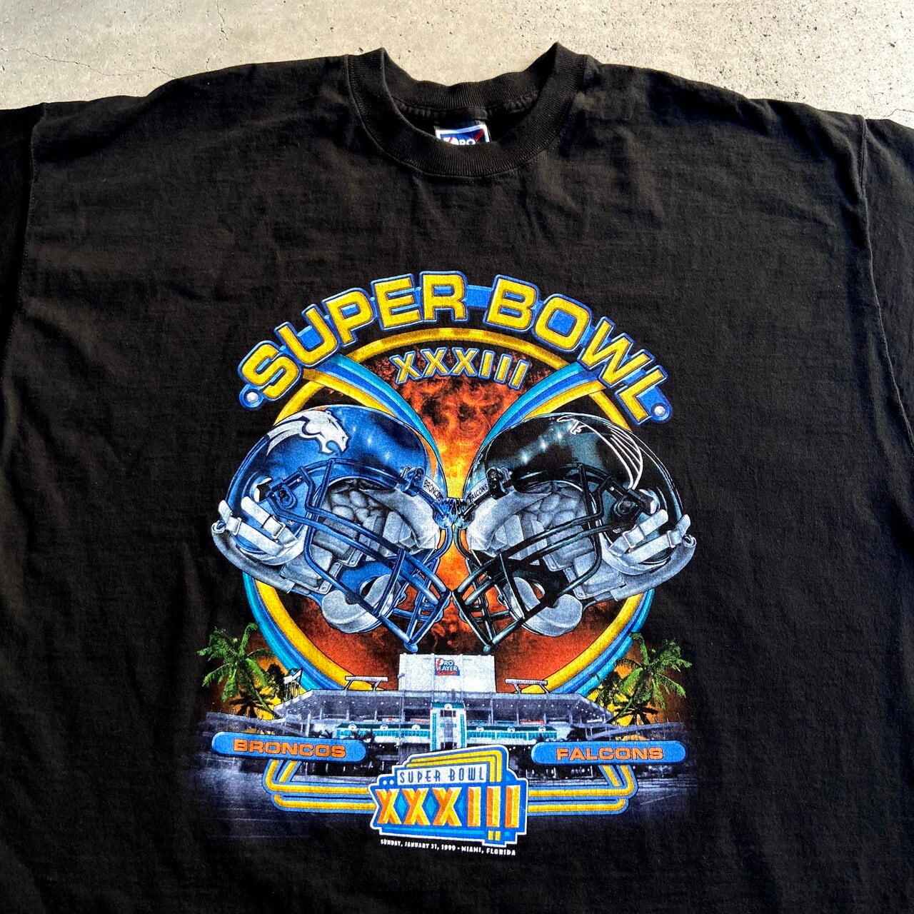 ビッグサイズ 90年代 PRO PLAYER NFL SUPER BOWL プリントTシャツ