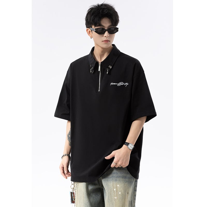 ♥存在感ある襟ポロシャツ！【V37シリーズ】☆POLOシャツ☆ 4color