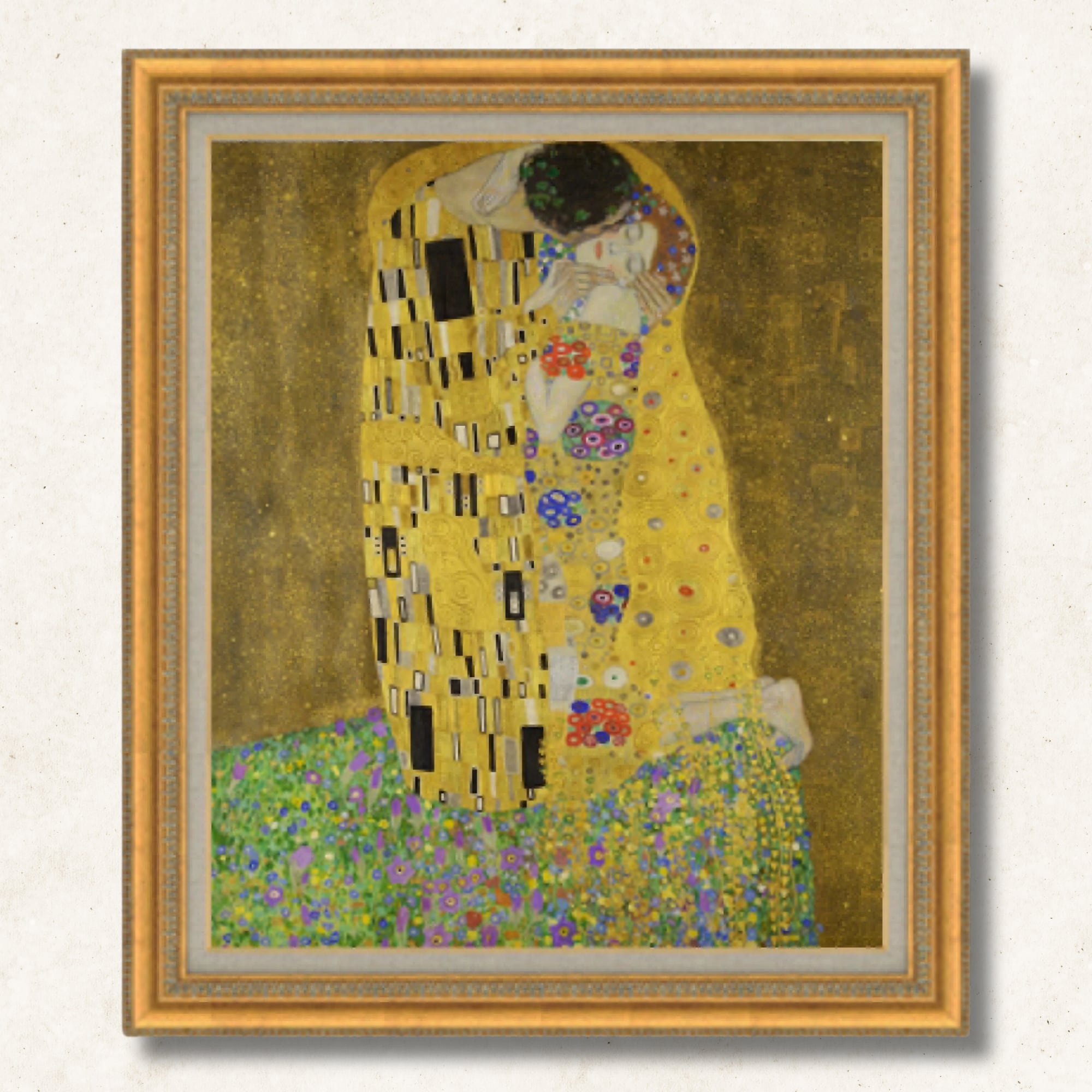 クリムト「接吻」模写