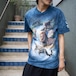 USA VINTAGE THE MOUNTAIN FIERCE ANIMALS PRINT DESIGN TIE DYE T SHIRT/アメリカ古着猛獣プリントデザインタイダイTシャツ