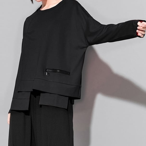 Nichi Pullover Asymmetry Shirt【TR3064】