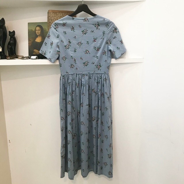 Lauraashley One Piece Blue 花柄 ローラアシュレイ ワンピース ｕｔａ５