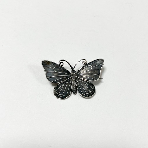 Early 1900's〜 Antique Art Nouveau 830 Silver Butterfly Brooch Made In Scandinavia
