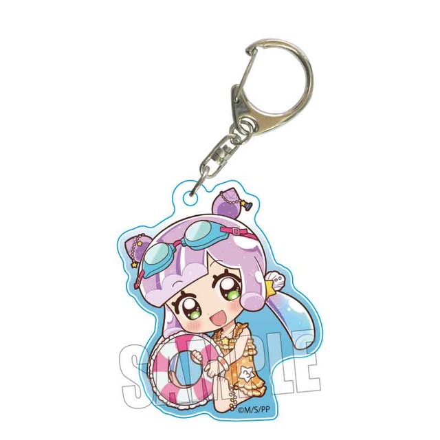 ぷにるはかわいいスライム ぎゅぎゅっとアクリルキーホルダー 水着のかわいいぷにる