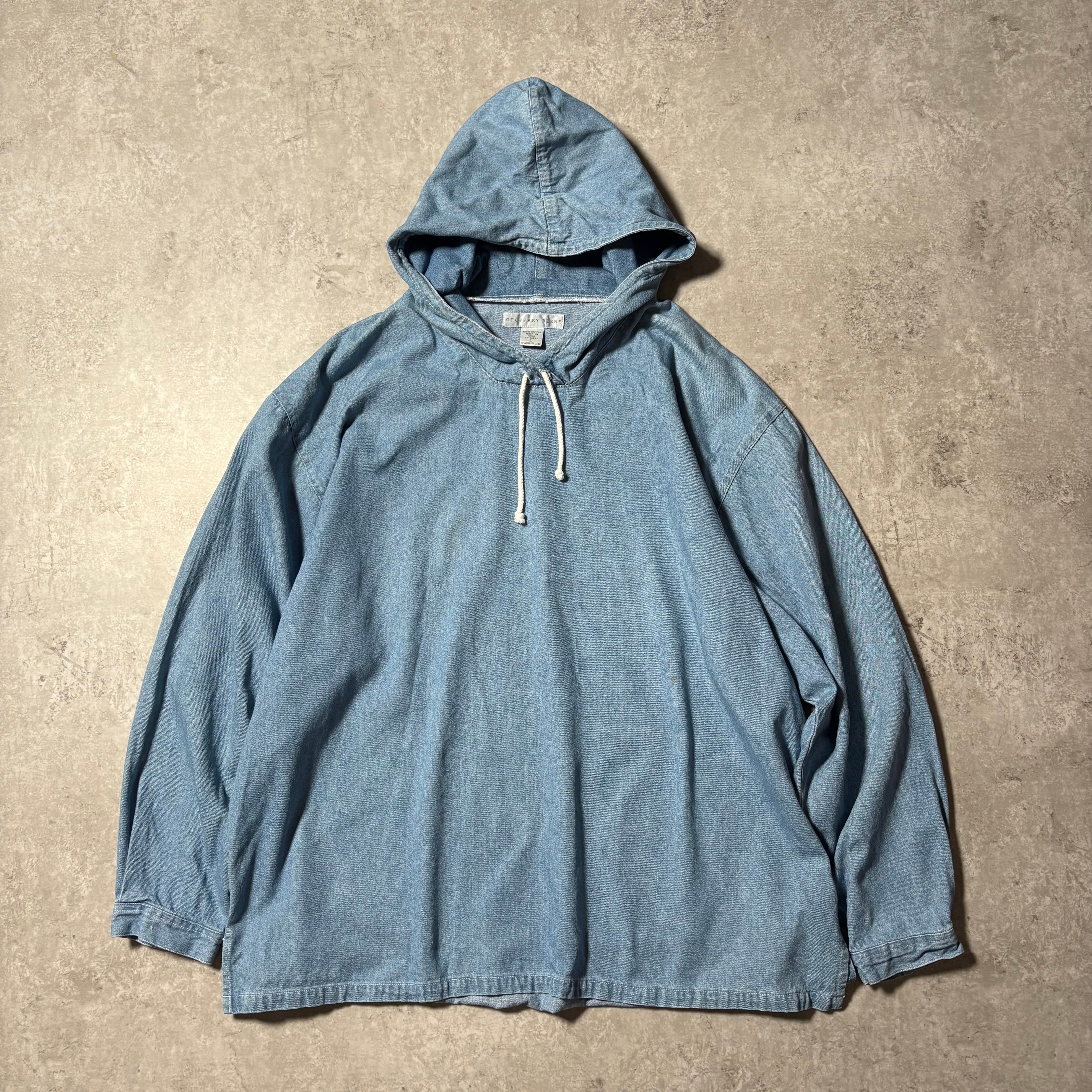 1990s~ "GEOFFREY BEENE" Denim Hoodie