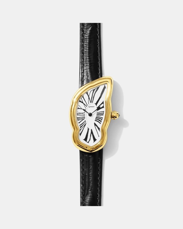 LAPHONT / melting watch silver black dial edition masculine
