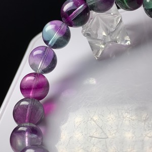 f95多彩な濃い色合い✩グラデーションフローライトブレスレット