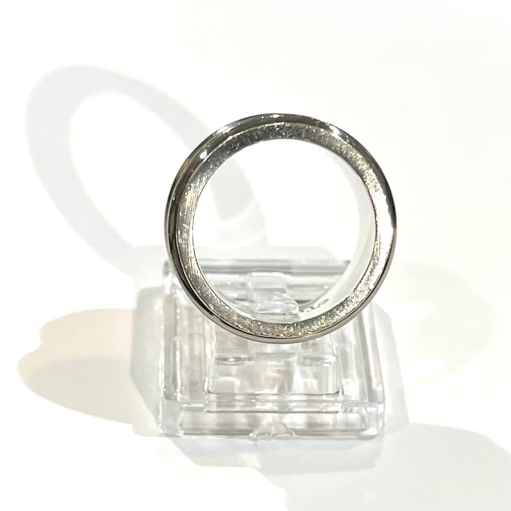 TIFFANY&CO】 【 12号】2415 チタン×シルバー925 T&CO ナロー
