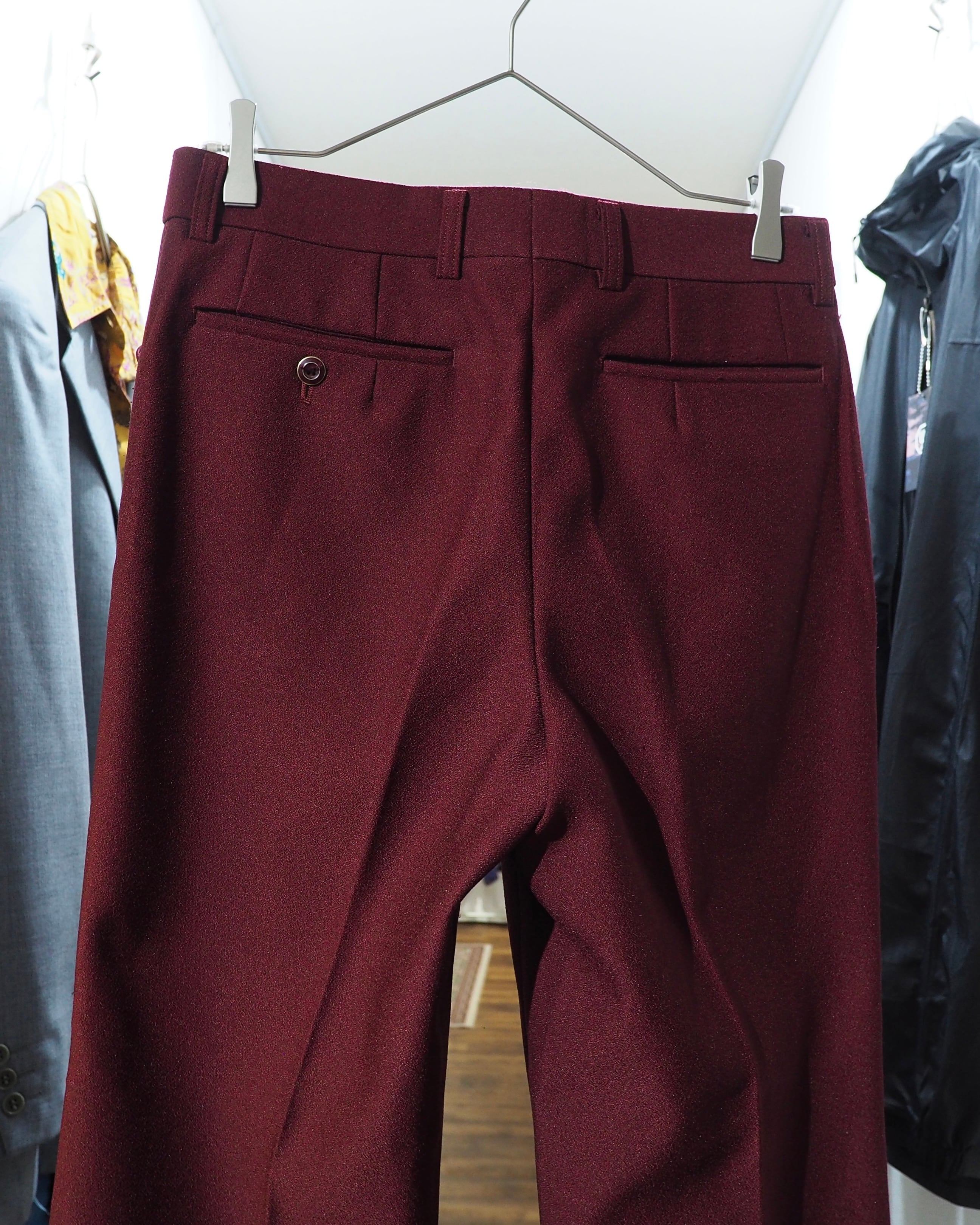 Beautiful Dark Bordeaux Color vintage Semi Flare Pants