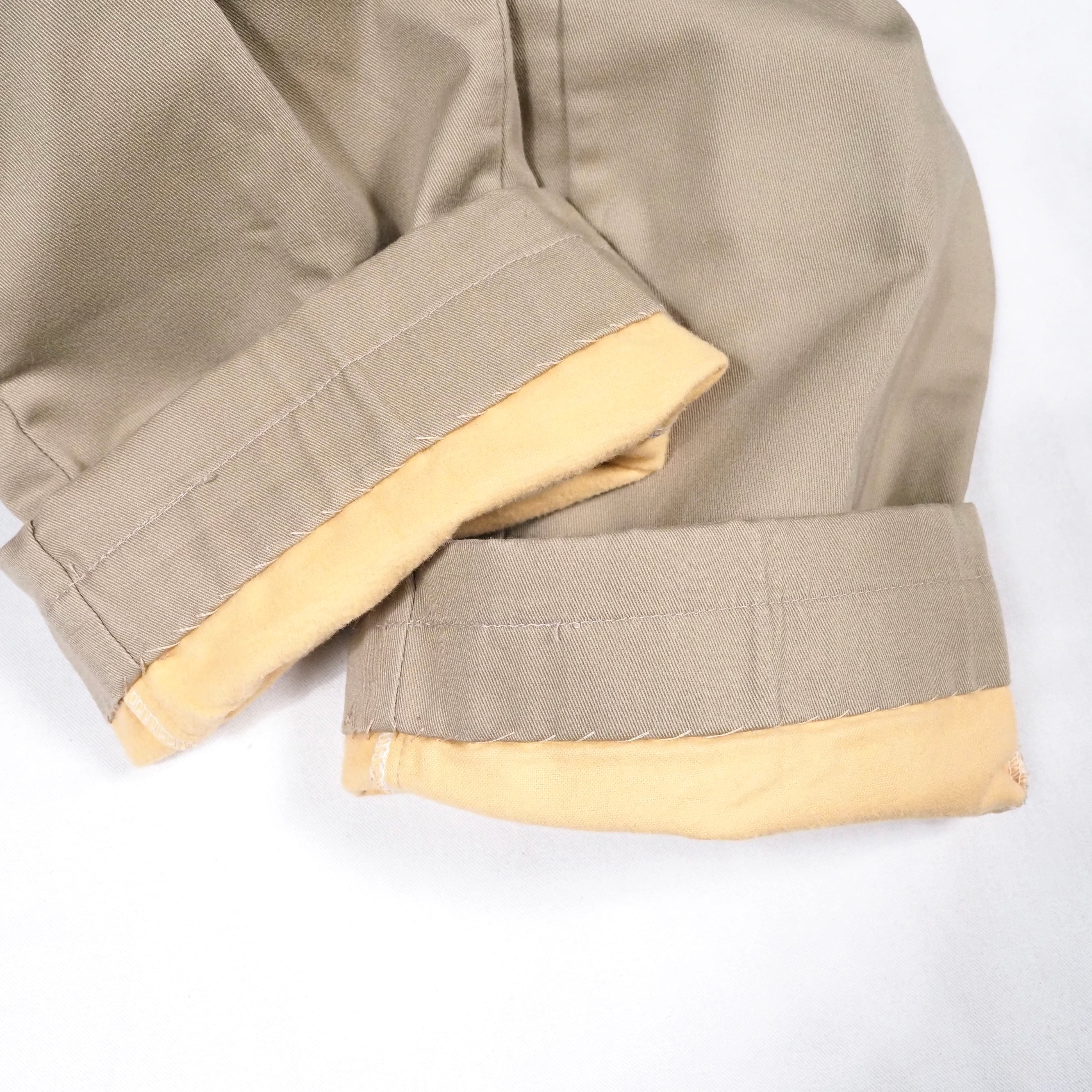 80's L.L.Bean Lined Chino Pants w32 USA製 シャモアクロス 裏地付き