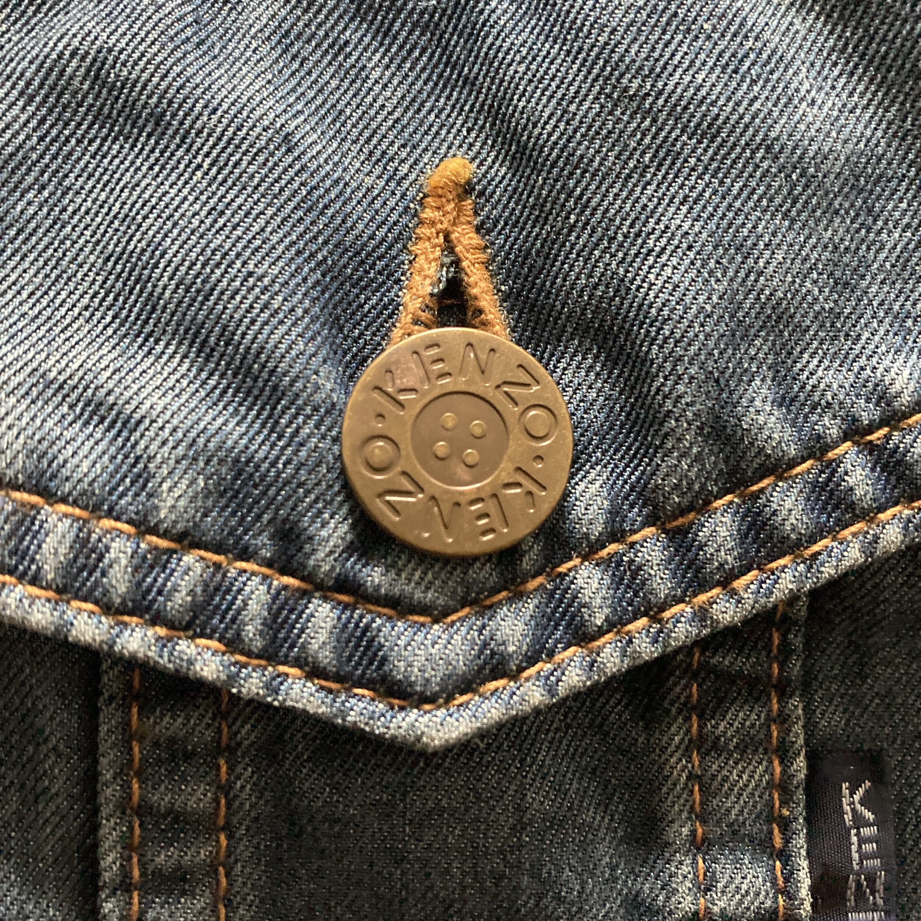 Size.L】90's KENZO jeans ケンゾー 日本製 JAPAN製 葛飾北斎タグ