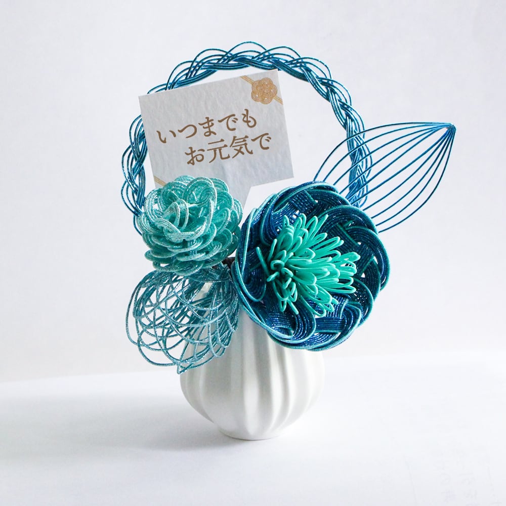 リ*ー様 琉璃工房 ☆ ガラスオブジェ ☆ ネズミとお花モチーフ ☆ 美品