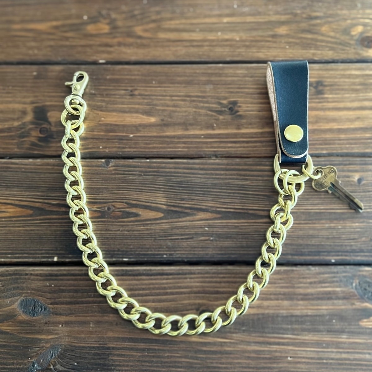 【Wallet Chain Brass 太喜平 ループ】 yc_leather.craft