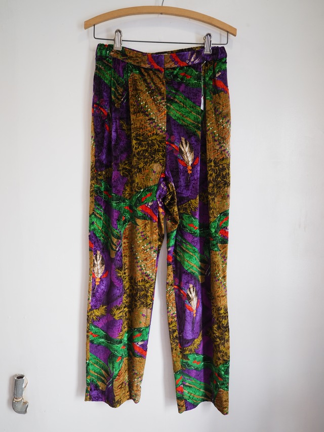 Vintage Hanae Mori Abstract Pattern Tapered Pants