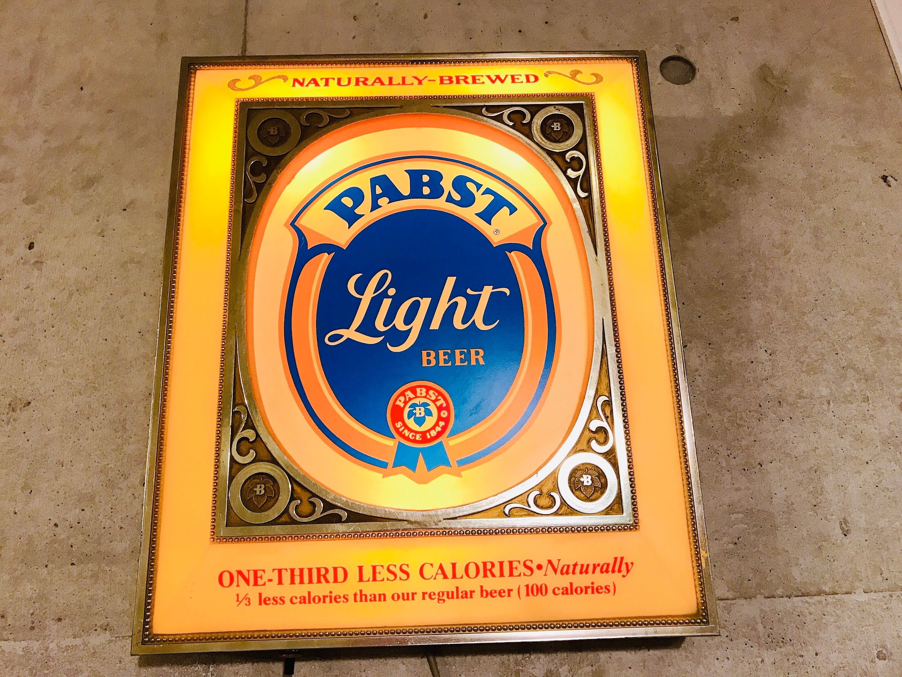 パブストビール ビンテージ ライトサイン   アメリカ西海岸ヴィンテージ