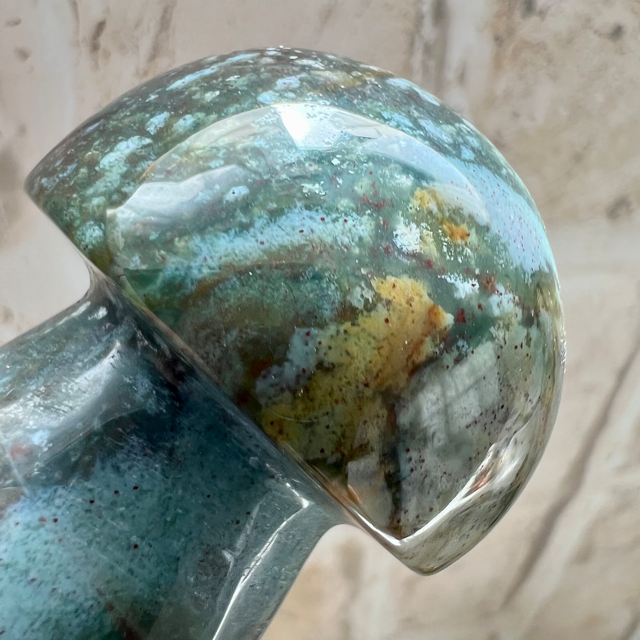 オーシャンジャスパー*マッシュルーム6*天然石インテリア*置き物