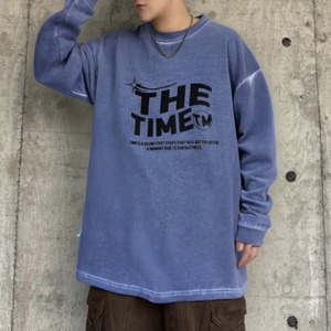 ヘビーウォッシュドレタープリントロングTシャツ 3カラー 11230