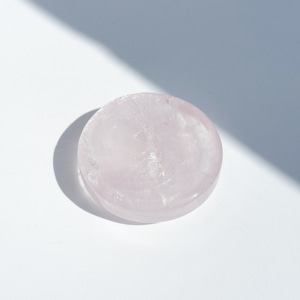 透明感◎ローズクォーツ 丸型のうつわ 21◇Rose Quartz◇天然石・鉱物・パワーストーン