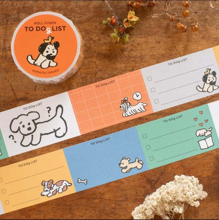 コマツタスク ロール付箋「TO DOG LIST」 | Macaroni