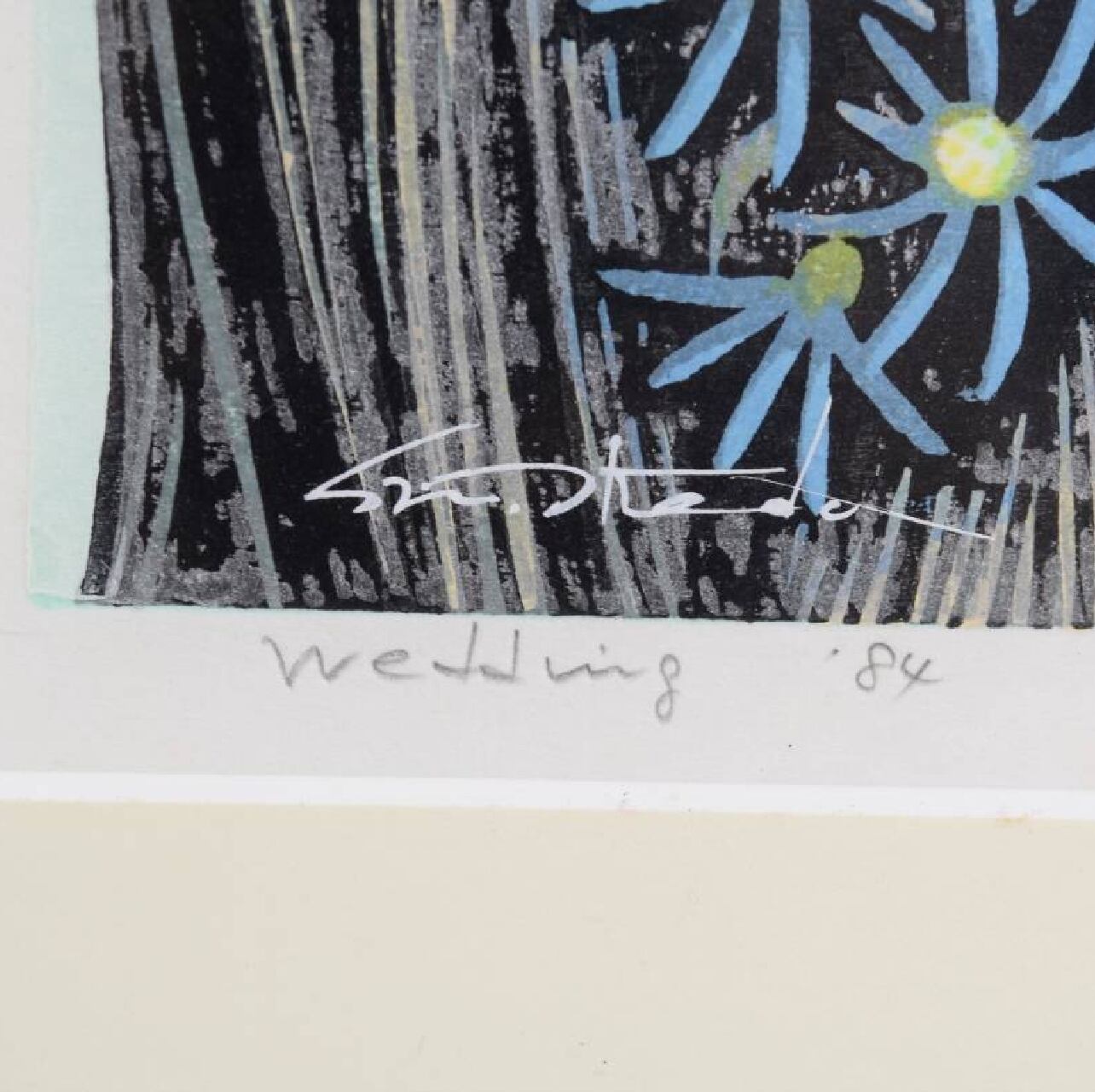 池田修三 オリジナル 木版画 wedding '84 直筆サイン入り masato