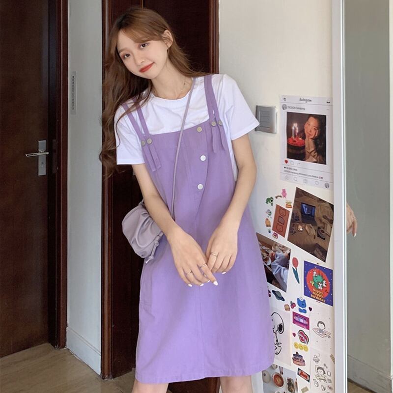 スカート サマールーズ薄手レッドドレス 夏物 パープル 萌量不足70686559149