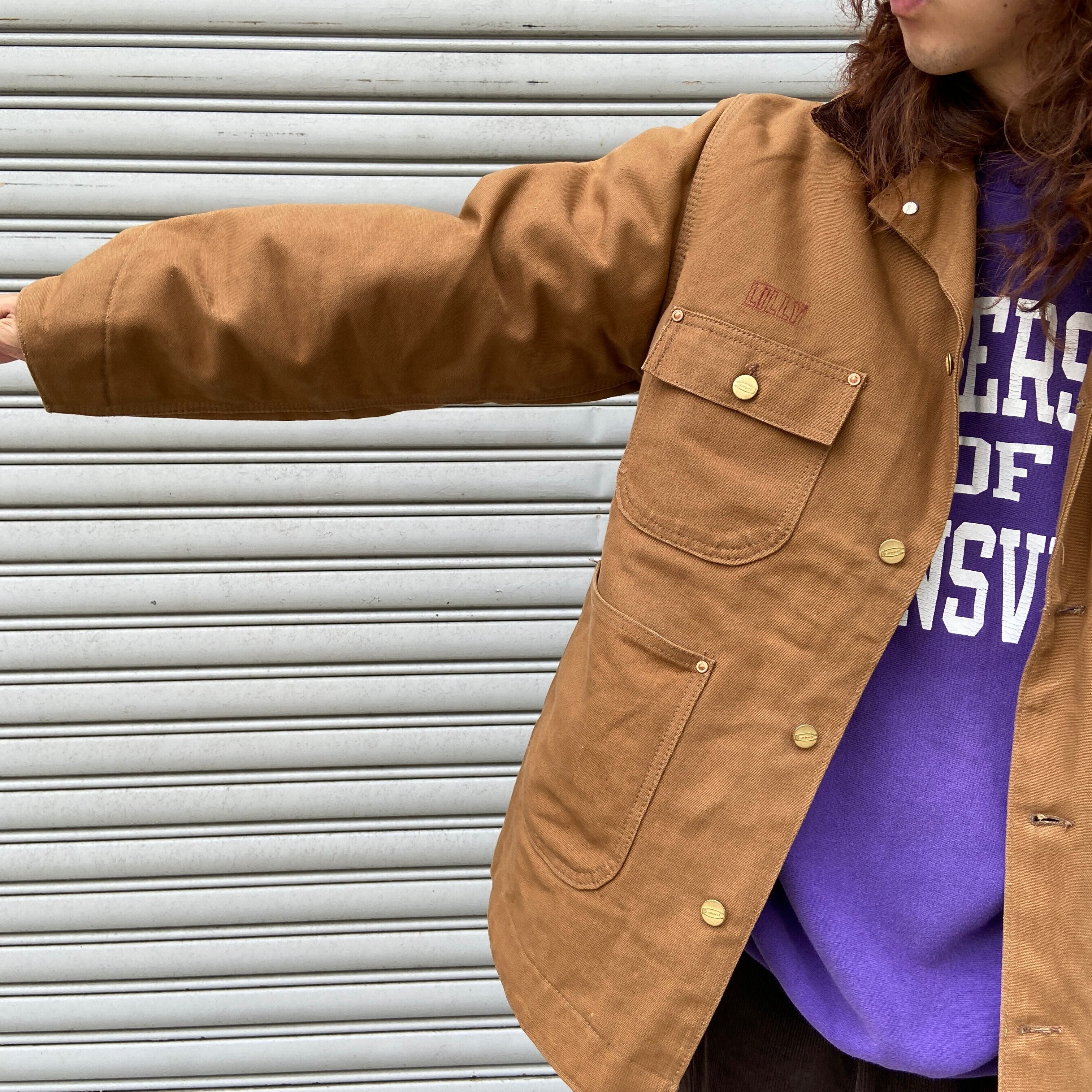 送料無料』美品 70s Carhartt ダック地カバーオール フード付き