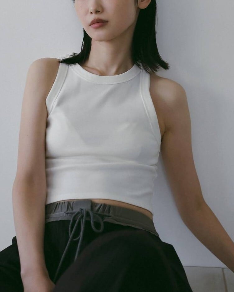anuke(アンヌーク) Americansleeve Short Tanktop | サウスオレンジ